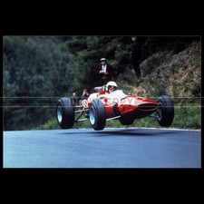 Photo A.012186 FERRARI 246 F1-66 LUDOVICO SCARFIOTTI GRAND PRIX NURBURGRING 1966