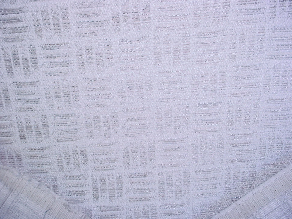 Brunschwig et Fils BF10687.108 Seismic Pearl White Crosshatch Upholstery Fabric - Image 3 of 3