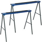 Silverline Twin Pack Metal Saw Horse Trestles - 125kg Max Load Woodworking Tools