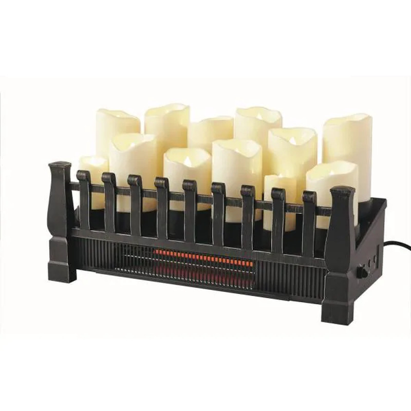 Brindle Flame Candle Electric Fireplace Insert with Infrared Heater in  Black 20u0026#034; | eBay
