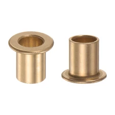 2pcs Flange Bearing Sleeve 8mm x 10mm x 15mm Bronze Self Lubricating Bushings