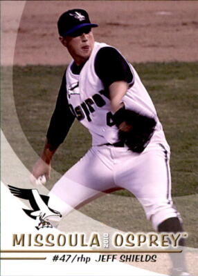 2010 Missoula Osprey Grandstand #33 Jeff Shields Lawrenceville Georgia GA Card