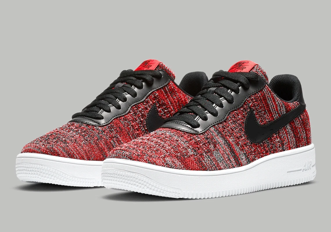 nul godtgørelse Stoop Nike Air Force 1 LOW Flyknit 2.0 University Red Black CI0051-600 Men&#039;s  Size 9 | eBay