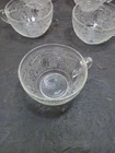 ❤️ Vintage Hobnail Federal Glass Clear Heritage Cup Set Of 5