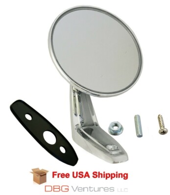 Fits 1967-70 B-Body /1967-76 A-Body Mopar Outside Door Mirror Chrome Standard