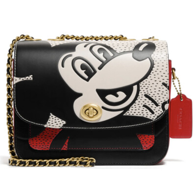 Coach x Mickey Keith Haring Leather Shoulder Bag NWT! | eBay