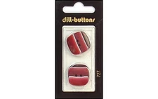 Dill Buttons 23mm 2pc 2 Hole Wine Red