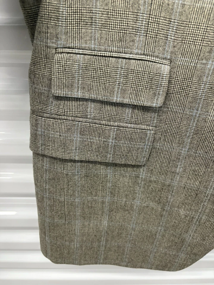 Traje a cuadros a rayas marrón azul lana Burberry Foto 2 de 4