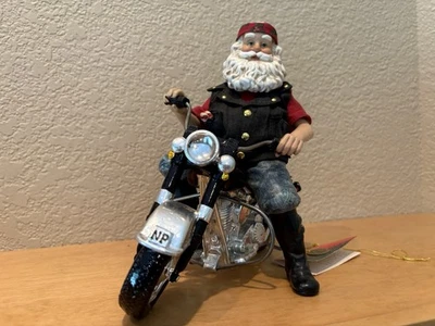 Vintage Clothtique Possible Dreams Santa Motorcycle Biker 1999 Holiday Thunder - Image 1 of 4