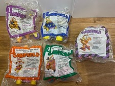 Vtg 1988 McDonald's Happy Meal Garfield Toys Complete Set - Plus Under 3 Toy