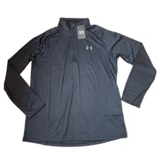 Under Armour Men’s Half-Zip Long Sleeve Shirt – Black, Size Large, NWT