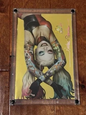 Harley Quinn #30 signed & Remark Nathan Szerdy Virgin Gold Foil in Gator Gaurd