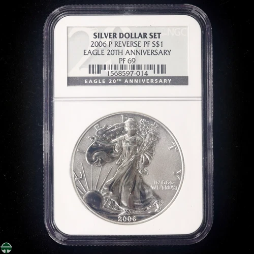 2006-P American Silver Eagle Reverse Proof NGC PF 69 20th Anniversary