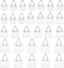 30 Pcs Self Adhesive Frame Hanger, Picture Hanger Hooks Without Nails,