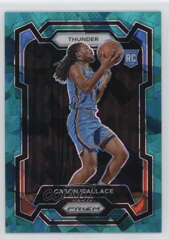 2023-24 Panini Prizm Teal Ice Prizm 41/225 Cason Wallace #139 Rookie RC 14cm