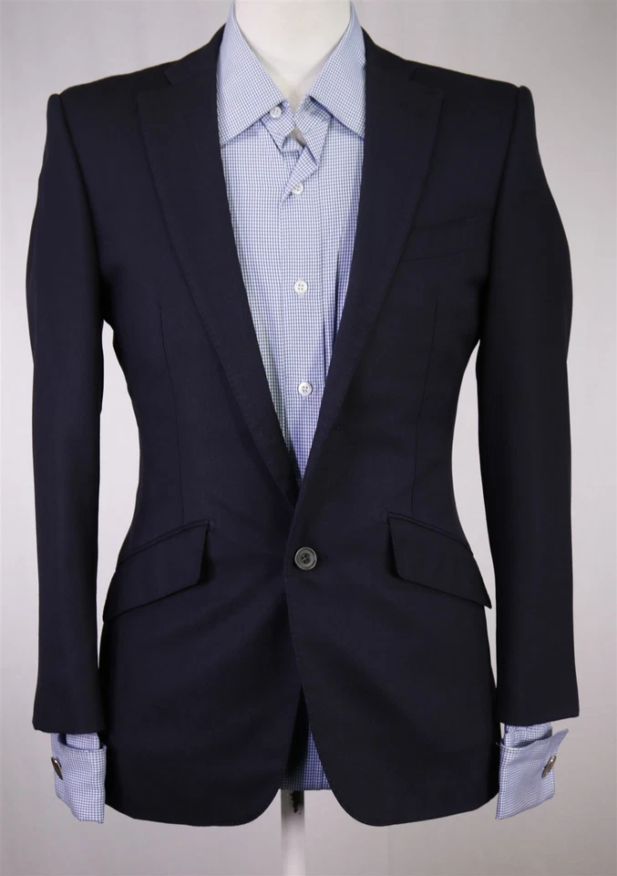 Blazer Richard James Savile Row Azul Marino Tejido Lana 2-Btn Calce Ajustado 36S Foto 2 de 4