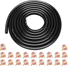 1/4 Inch ID Fuel Line Hose 10Ft 20 Hose Clamps for Small Gas Engines-Free Ship