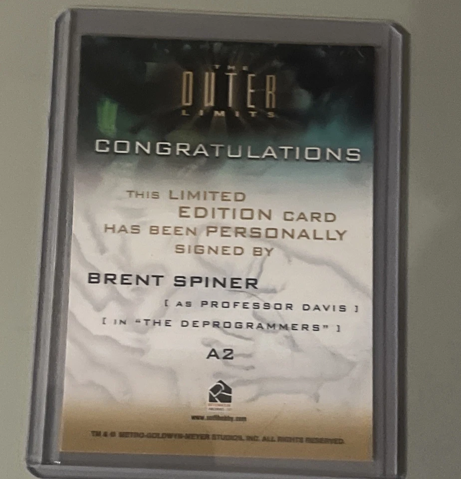 The Outer Limits Brent Spiner as Professor Davis Autograph Card - Image 2 of 2
