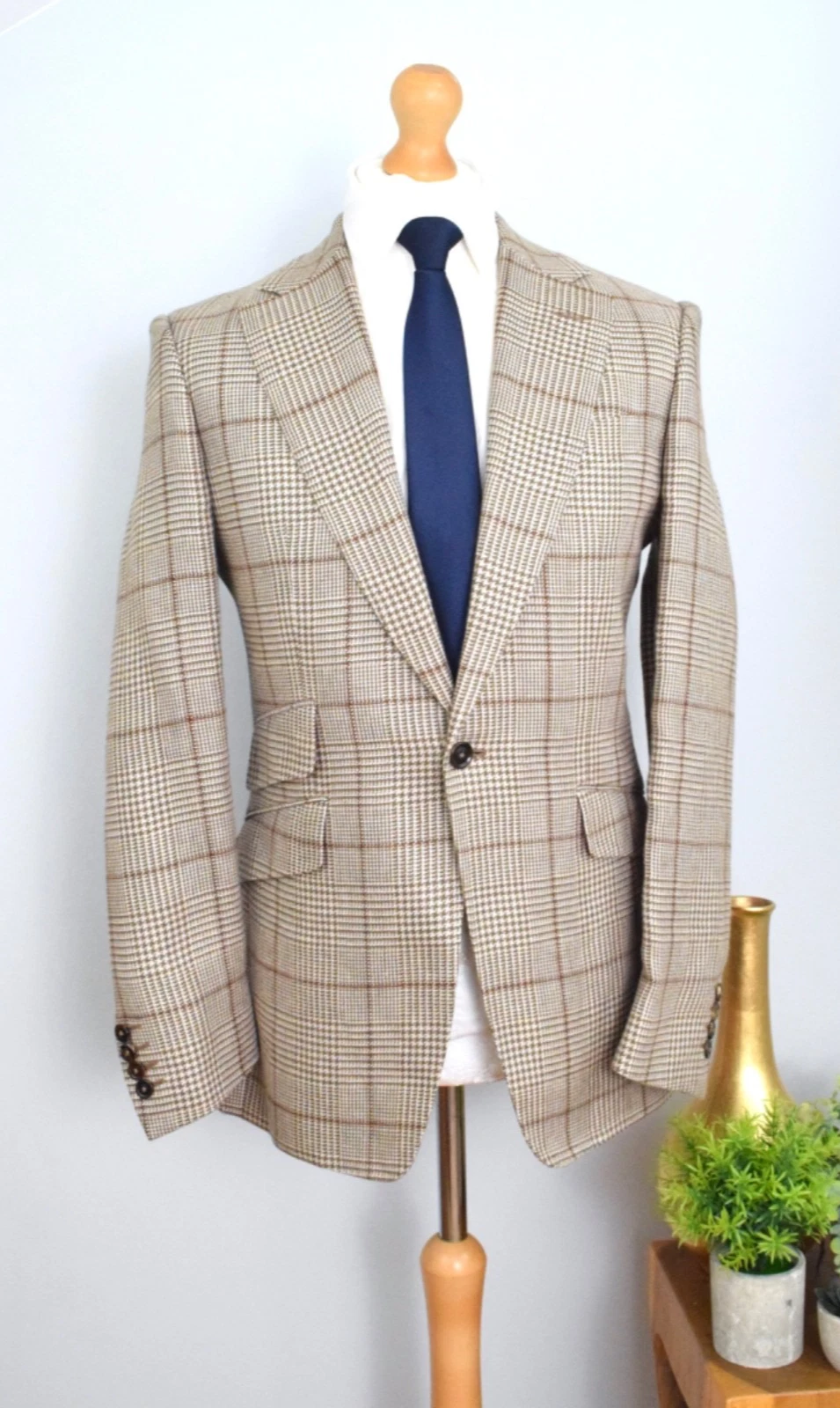 ALEXANDER KRAFT Linen Wool Silk Signature Jacket €1250 Size 36R/46R Small Slim - product detail image 7