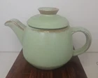 VTG Frankoma 6J Praire Green Teapot With Lid 2 Cups Green H-4.5in