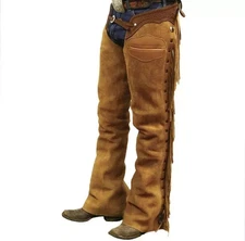 Handmade Western Leather Chaps, Leather Chinks for Horse Riding, Western Pants