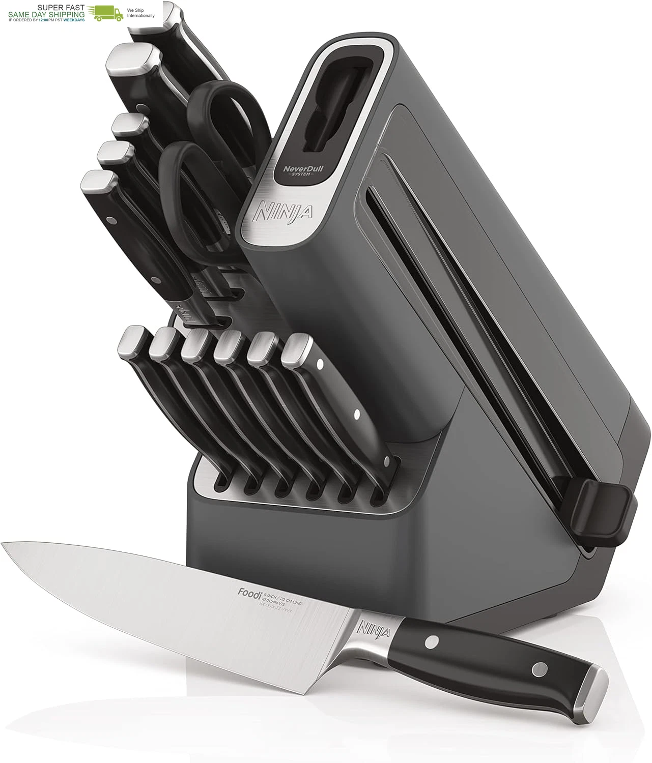 Stainless Steel Knives, 14 Piece Set, Steak Knives, Chef Knives and More, Foodi
Opens in a new windo
