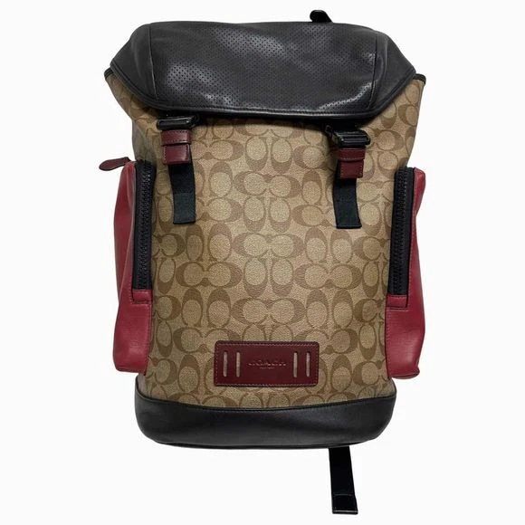 MOCHILA COACH SIGNATURE RANGER MARRÓN/ROJO Foto 2 de 4