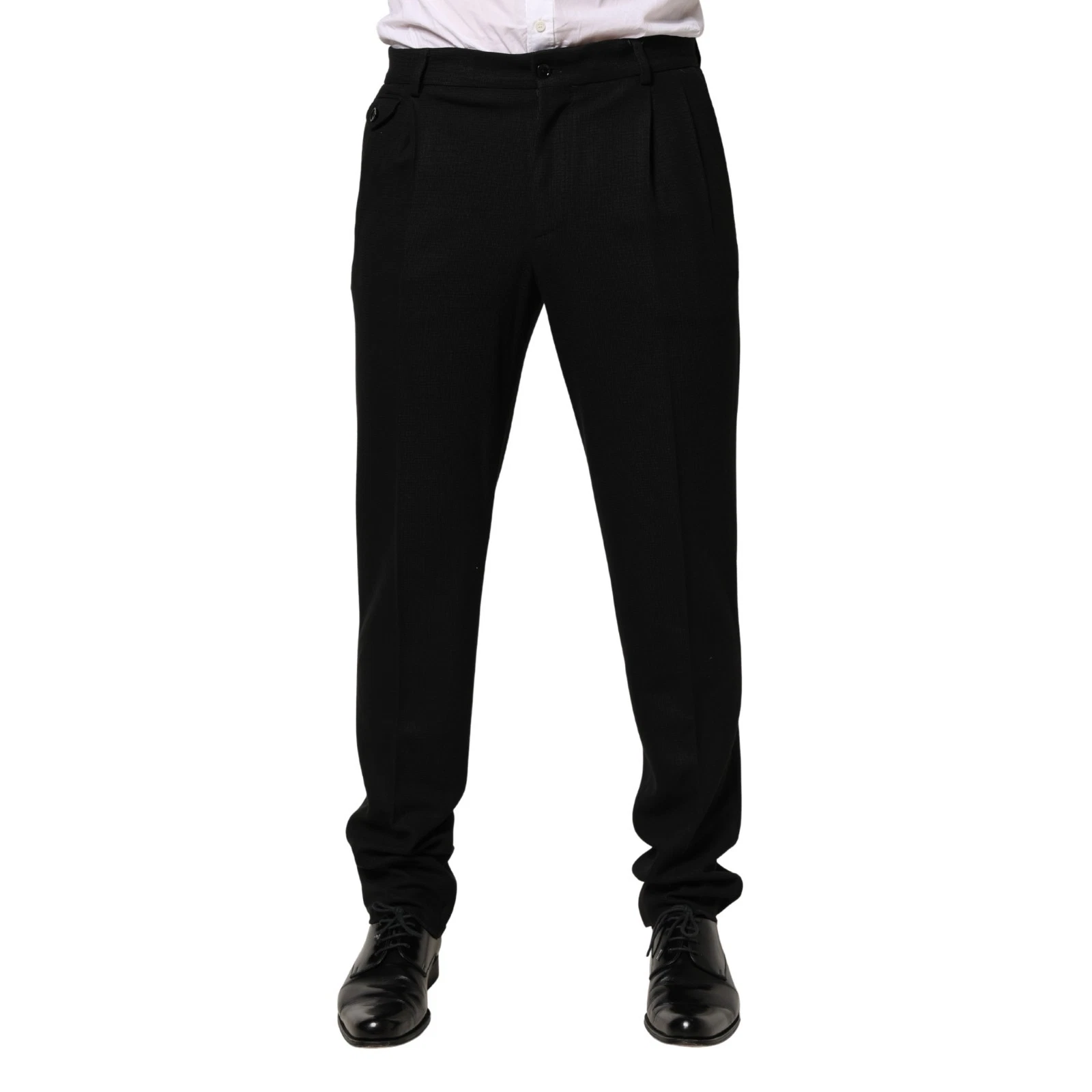 DOLCE & GABBANA Pants Black Wool Skinny Men Dress Trouser IT48/W34/M RRP 670usd