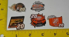 LOT OF 5 DIFFERENT  LAPEL PIN PINS = TONY STEWART # 20 NASCAR HOME DEPOT CAR