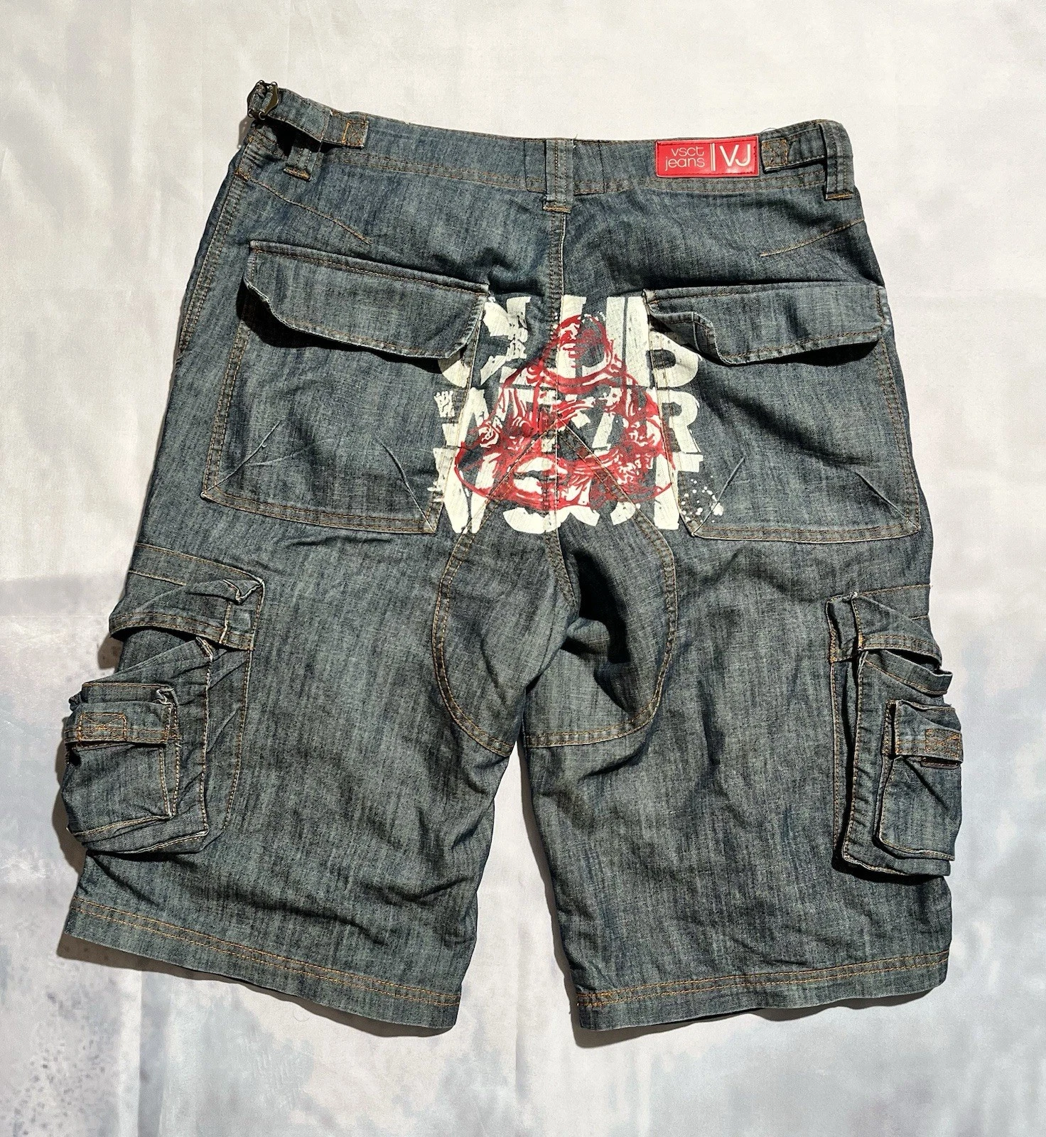 VSCT Luxury Y2K Baggy Denim Shorts (Big Logo)