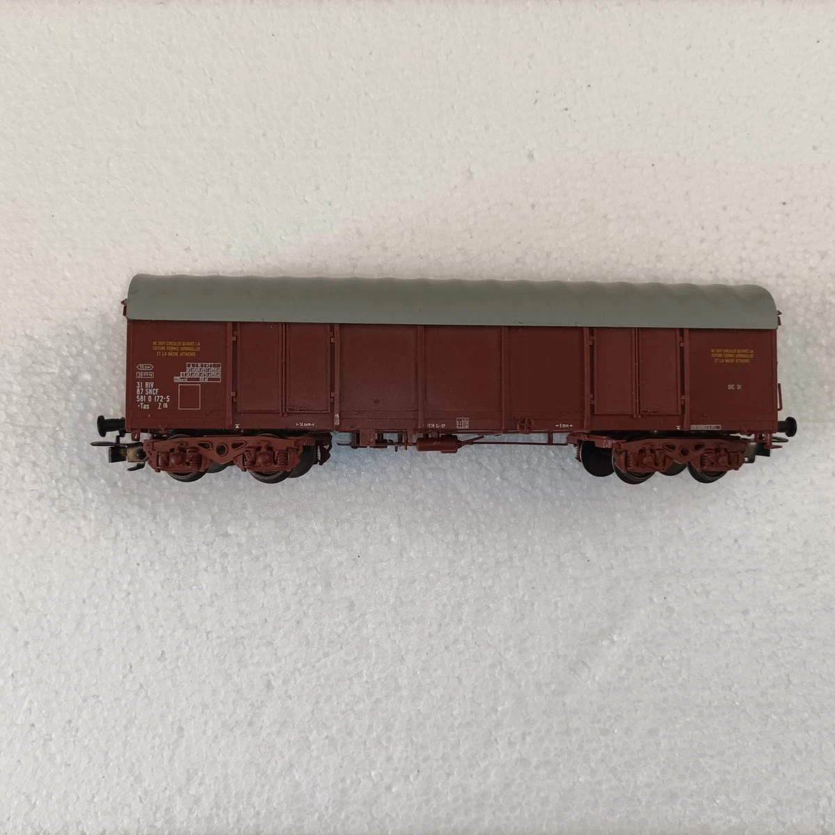 Wagon Bâché Long Bleu ROCO 47662-1 - échelle HO - NEUF