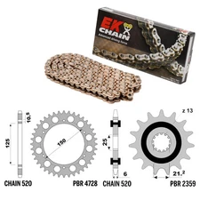 BENELLI TRK 702X 698 2022-2024 Gold Chain Kit 520 PBR EK2376GOLD