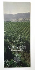 Almaden Vineyards Los Gatos California Vintage Wine Brochure
