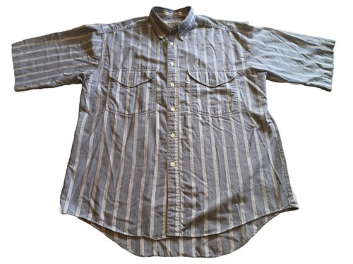 Levis Vintage silberfarbenes Etikett Poloshirt für Herren mittelblau und weiß/grau geknöpft