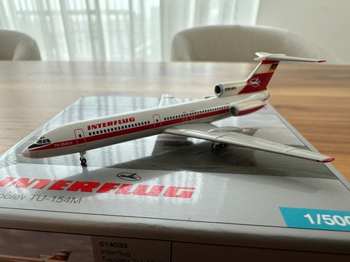 Herpa Wings 514033 Interflug Tupolev TU-154M 1:500 Modell OVP DDR selten DDR-SFA - Bild 4 von 7