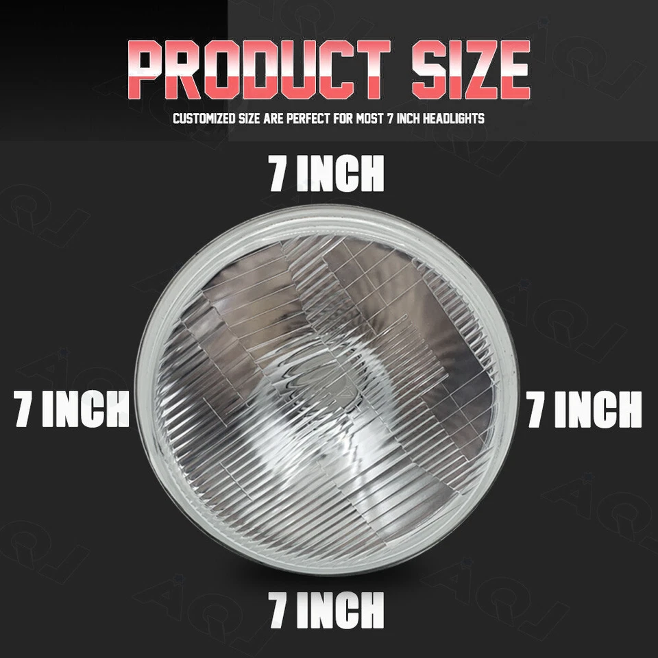 Pair 7"inch Round LED Headlights Hi / Lo Beam Sealed For Chevy Truck Camaro C10 Foto 4 de 4