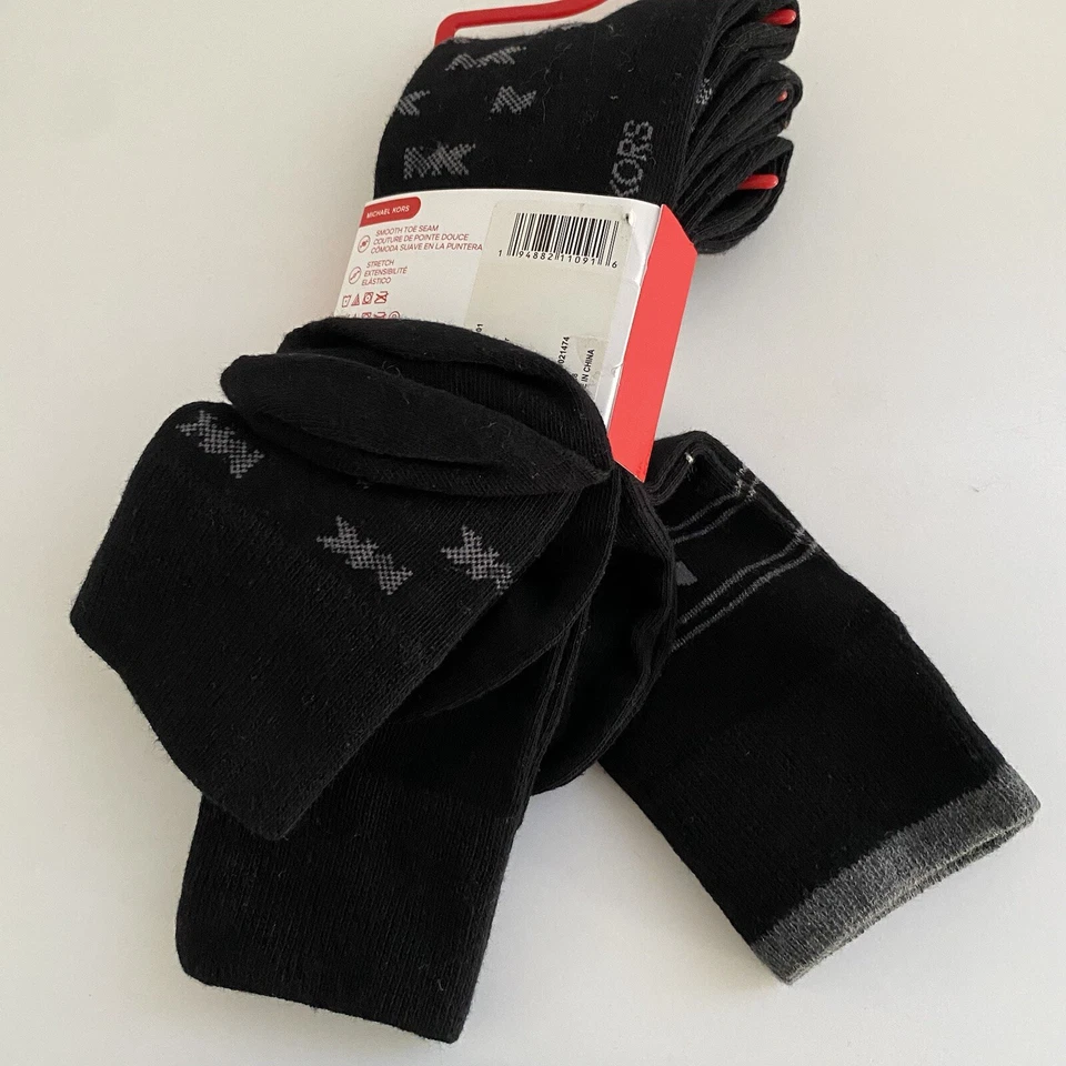 Calcetines de vestir Michael Kors MK para hombre 3 pares talla única EE. UU. 7-12 Foto 4 de 4