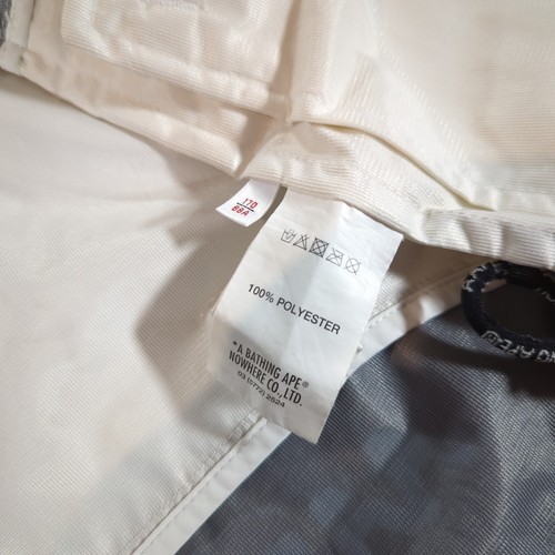 A Bathing Ape Jacket Mens Small White AAPE Outdoor Hooded Ski Coat Windbreaker - Picture 11 of 15