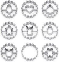 Miutme Weihnachten PläTzchen Ausstecher Set 9-Teilig Edelstahl Linzer