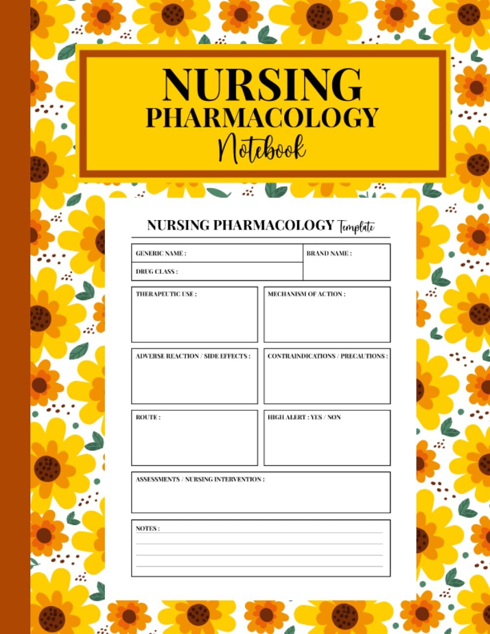 Nursing Pharmacology Notebook for Students with Medication Study Templates-image