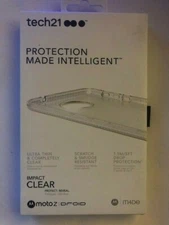 Tech 21 Clear Impact & Scratch / Drop Protection Case for Moto Z