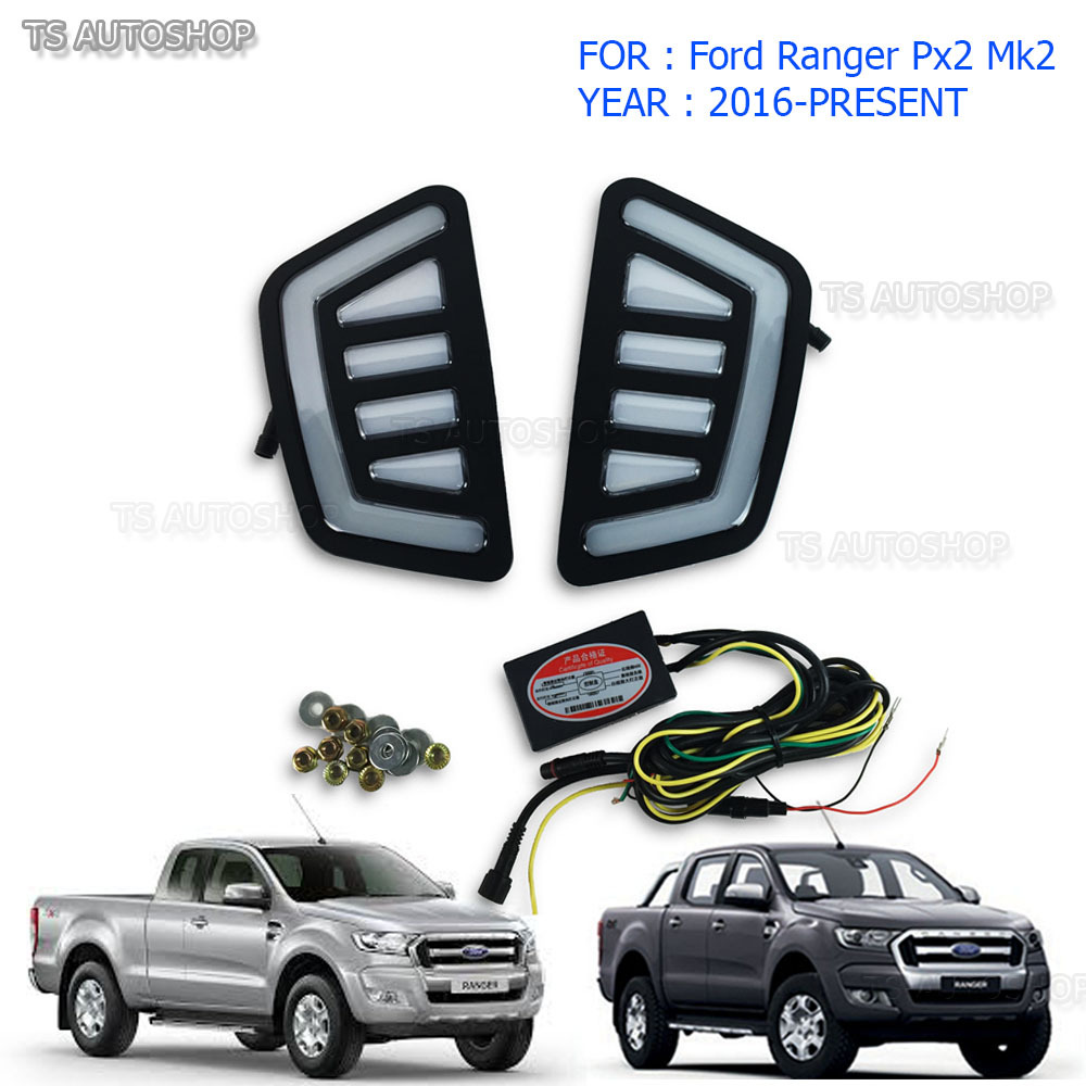 Led Daytime Running Daylight Indicator Light Fits Ford Ranger Mk2 Facelift 2016