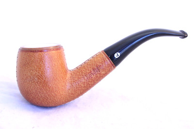 Pipe pipa JEANTET with Meerschaum insert, leather jacket, without filter, new