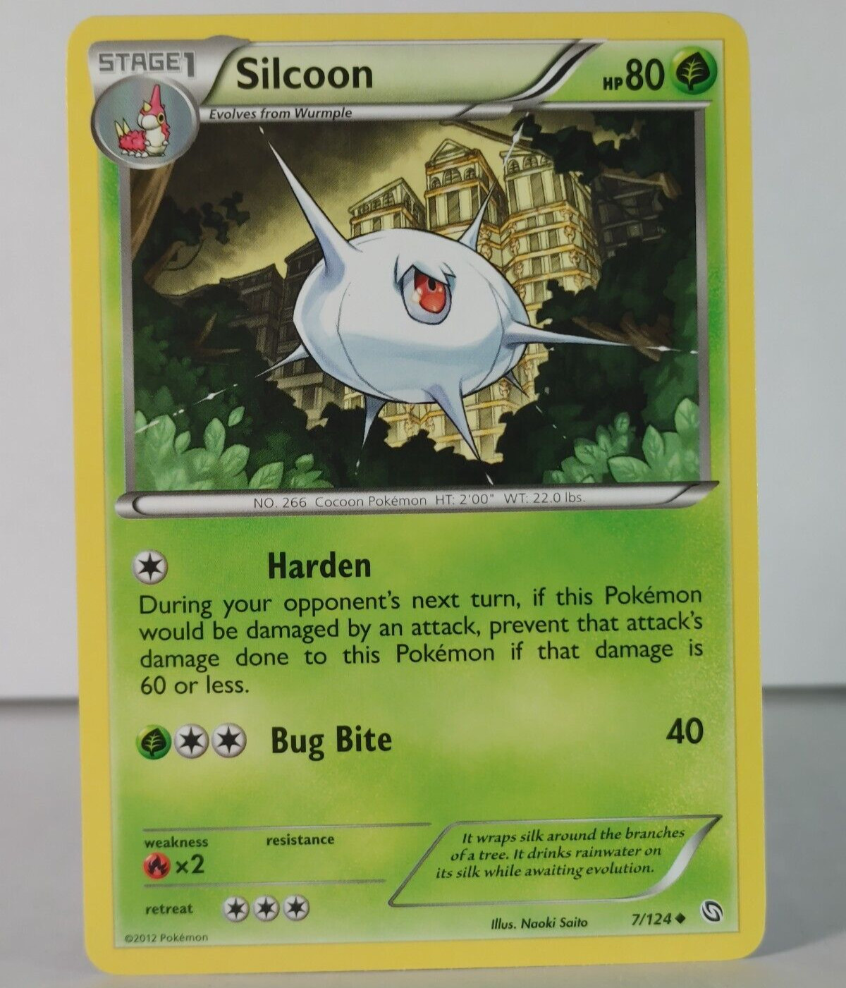 Silcoon - BW Dragons Exalted - 7/124 - Pokemon TCG - Uncommon
