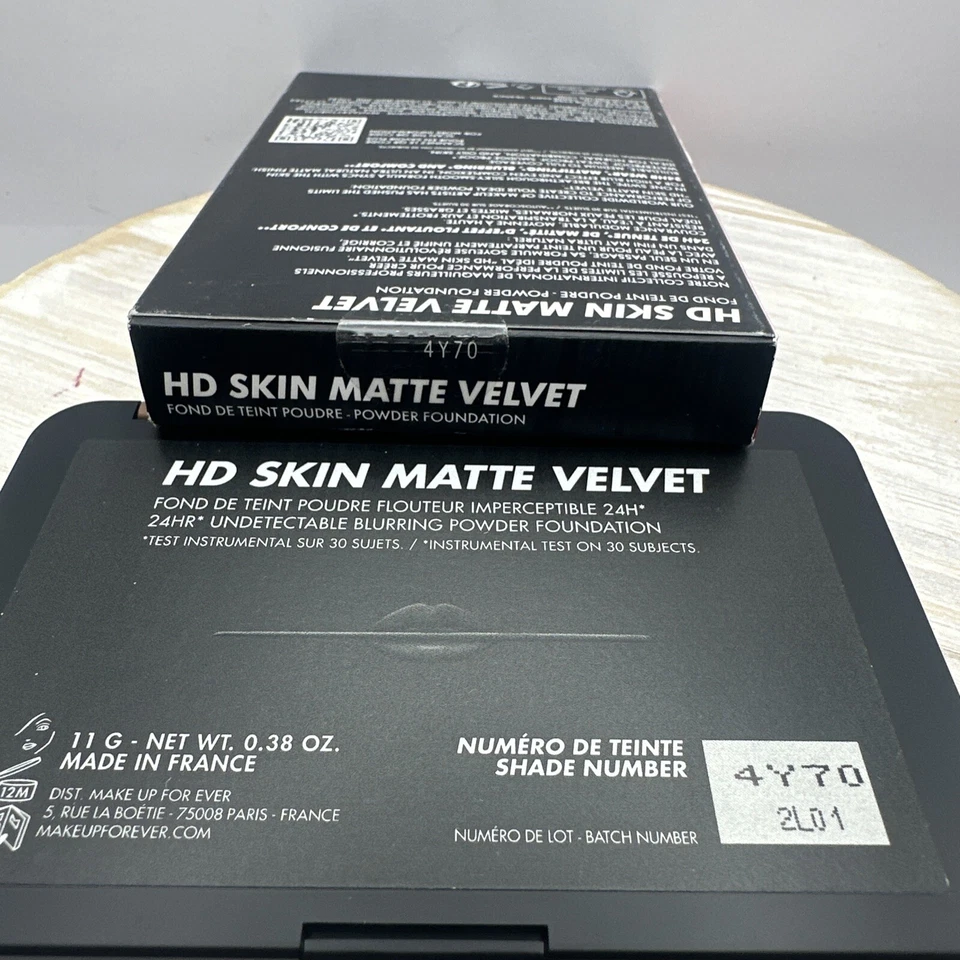 Make Up For Ever HD Skin Matte Velvet Powder Foundation 4Y70 Warm Espresso - NIB - Image 3 of 3