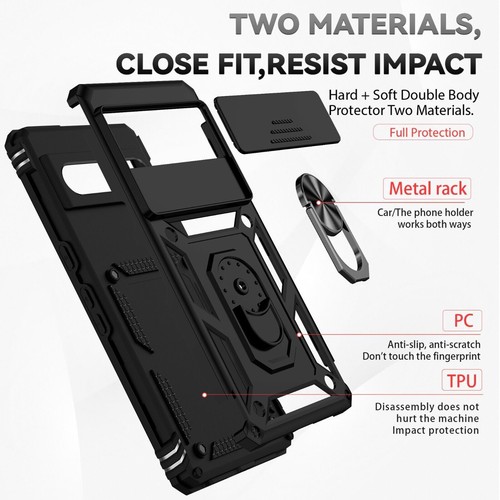 Hybrid Armor Camera Cover Ring Phone Case For Google Pixel 6 7 8 Pro 6A 7A - 第 21/79 張圖片