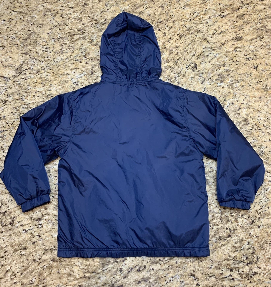 Chaqueta George Boy’s talla pequeña 6/7 totalmente forrada bolsillos azul/gris top usado. Foto 2 de 4