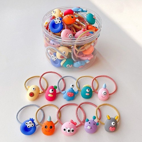 Elastic Band Set Kids Hair Accessory Girls Cute Cartoon Flower Rubber Scrunchies - Picture 20 of 67