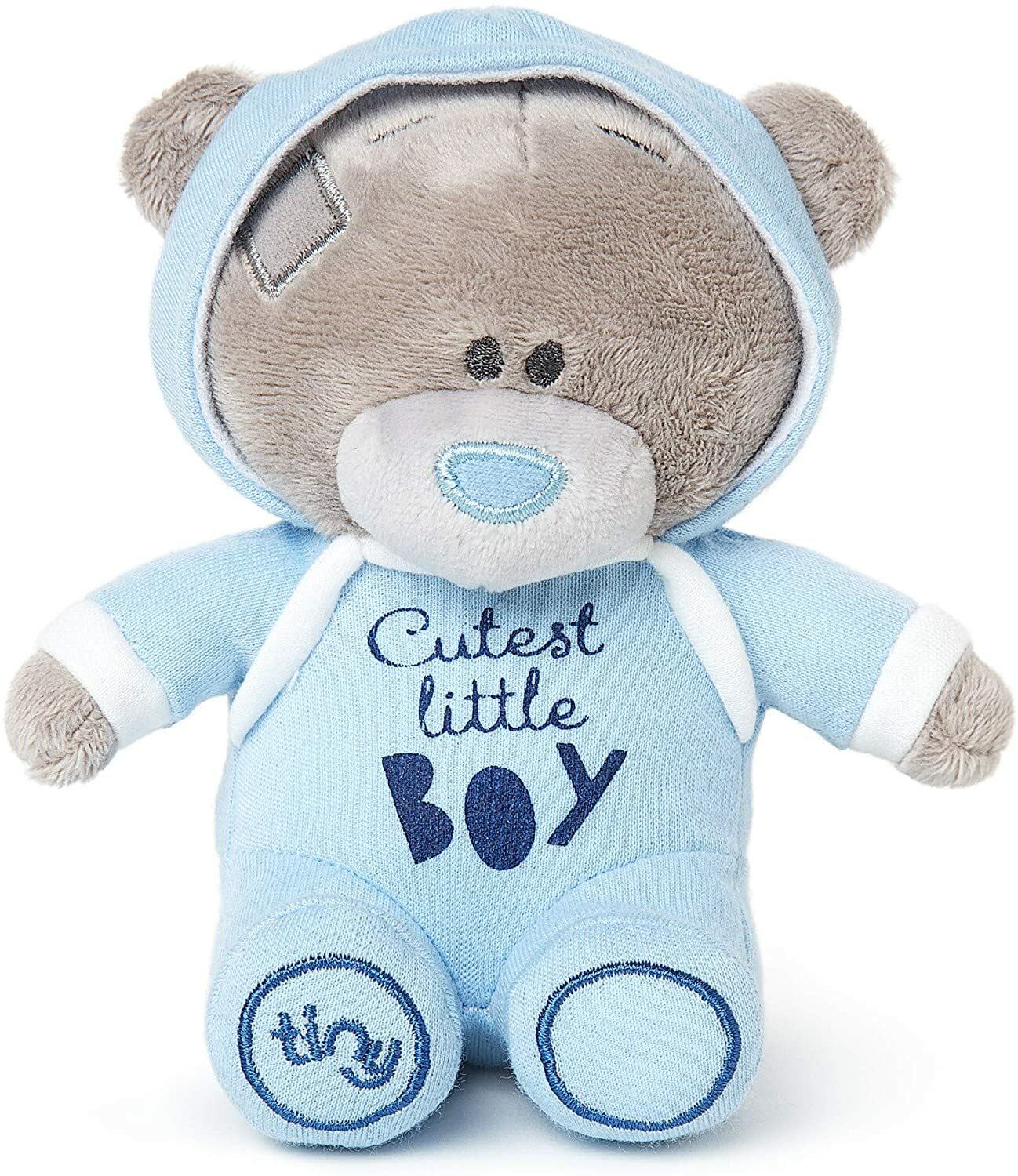 Me To You Tiny Tatty Teddy 'Cutest Little Boy' Bear In Blue Baby Grow - Official Collection - Image 2