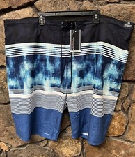 Roundtree  York Swim Trunks Swimwear Shorts Mens Sz 4XB Ink Blue NWT 69